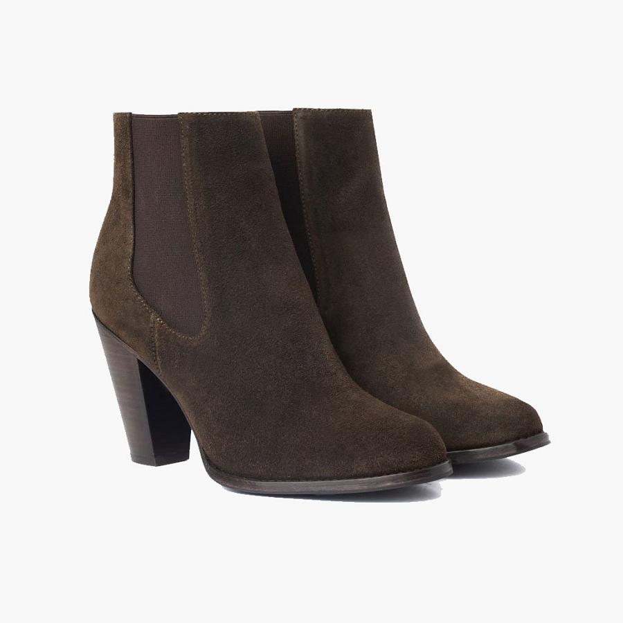 Thursday Boots Avenue Wildleder Chelsea Boots Damen Olivgrün | CH233FDN