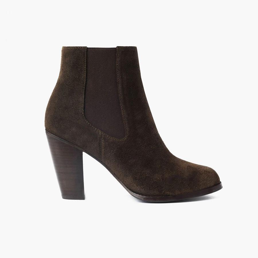 Thursday Boots Avenue Wildleder Stiefeletten Damen Olivgrün | CH169MQZ