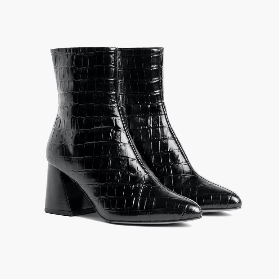 Thursday Boots Boots Heartbreaker Leder Stöckelschuhe Damen Schwarz | CH203KOR