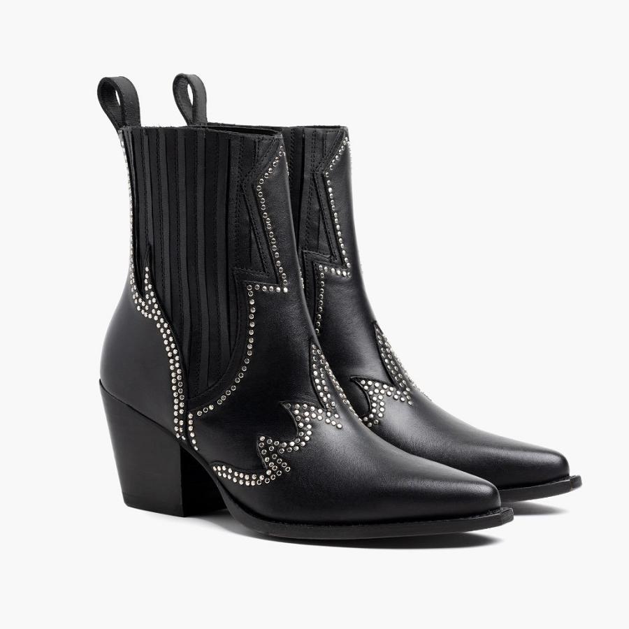 Thursday Boots Boots Icon Leder Stöckelschuhe Damen Schwarz | CH201ZUT