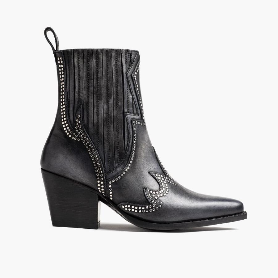 Thursday Boots Boots Icon Leder Stöckelschuhe Damen Grau | CH202LIS