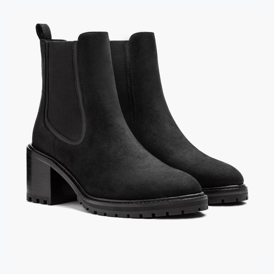 Thursday Boots Boots Knockout Leder Stöckelschuhe Damen Schwarz | CH199CTV