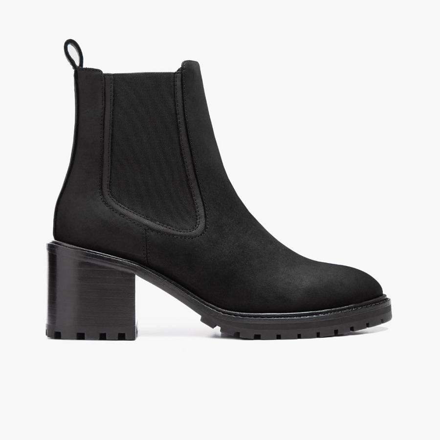 Thursday Boots Boots Knockout Leder Stöckelschuhe Damen Schwarz | CH199CTV