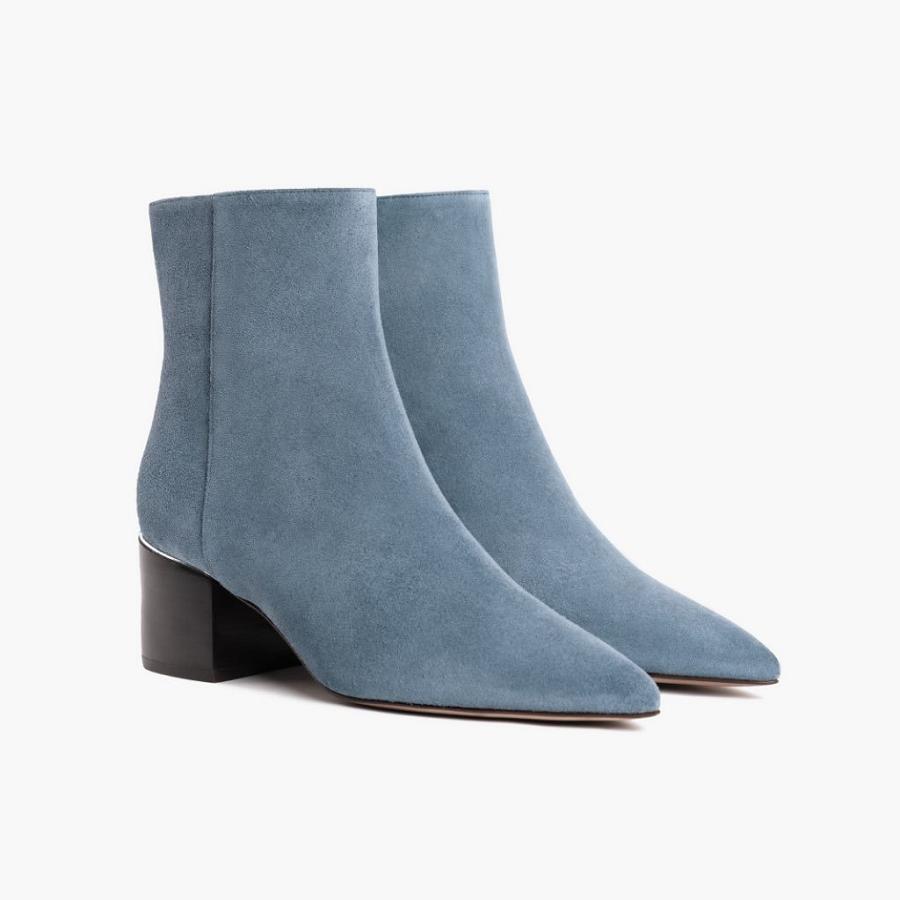 Thursday Boots Boots Luna Wildleder Stöckelschuhe Damen Blau | CH193WNB