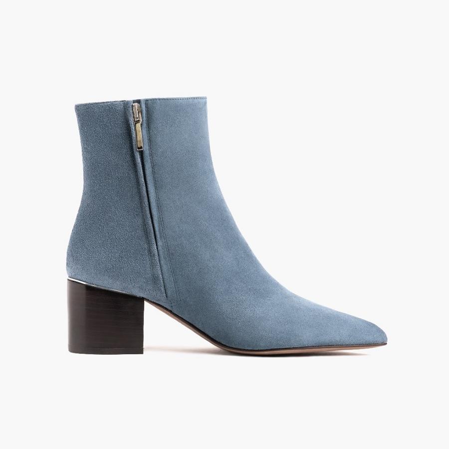 Thursday Boots Boots Luna Wildleder Stöckelschuhe Damen Blau | CH193WNB