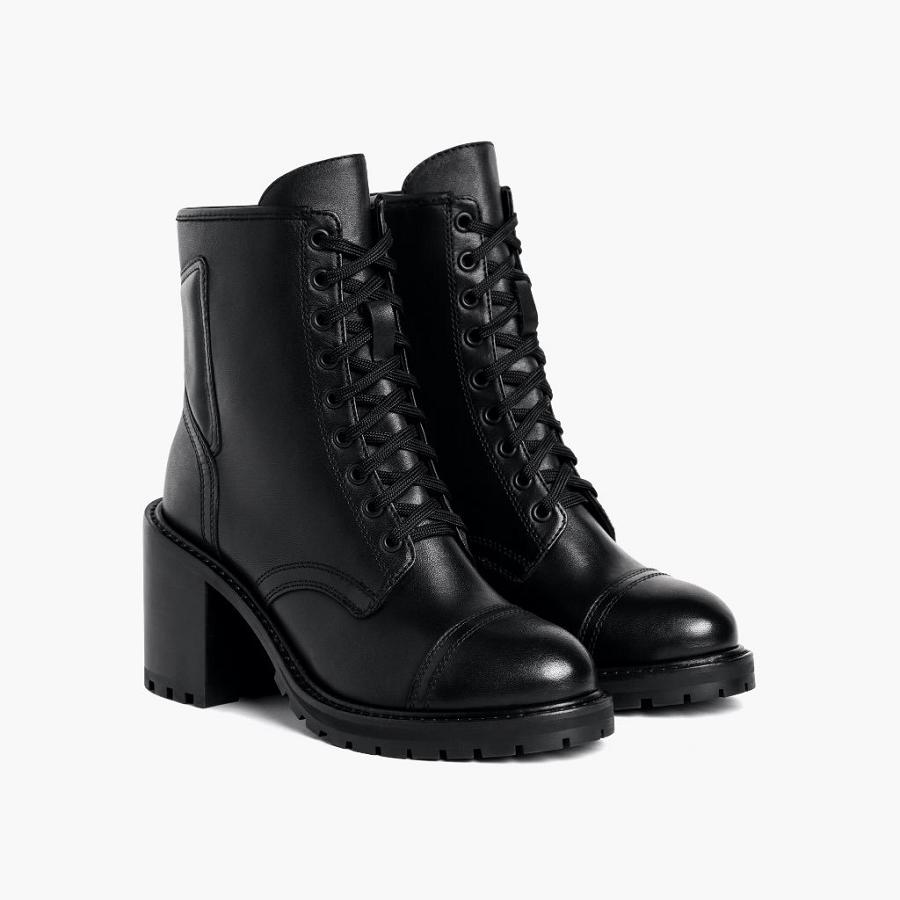 Thursday Boots Boots Rebel Leder Stöckelschuhe Damen Schwarz | CH191RVD