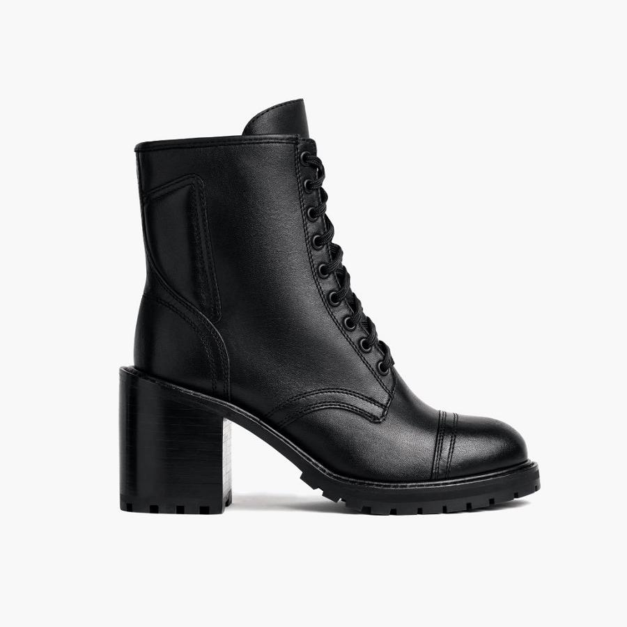 Thursday Boots Boots Rebel Leder Stöckelschuhe Damen Schwarz | CH191RVD