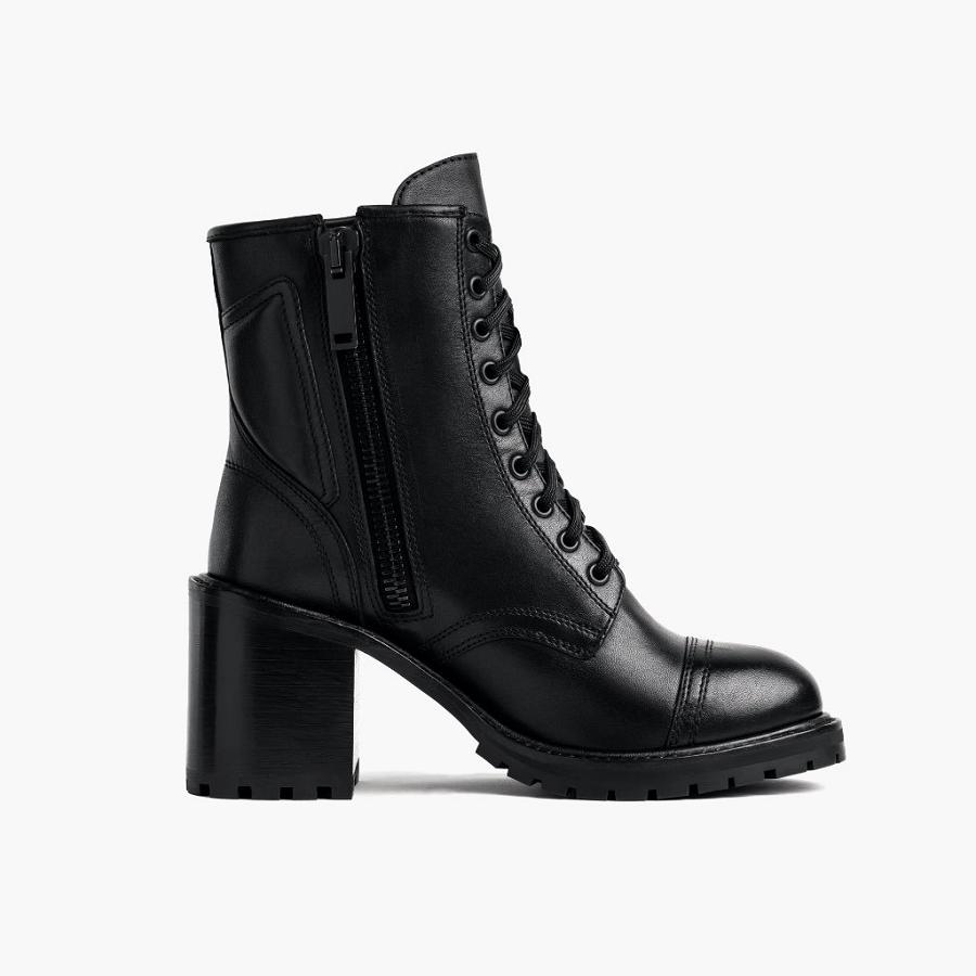 Thursday Boots Boots Rebel Leder Stöckelschuhe Damen Schwarz | CH191RVD