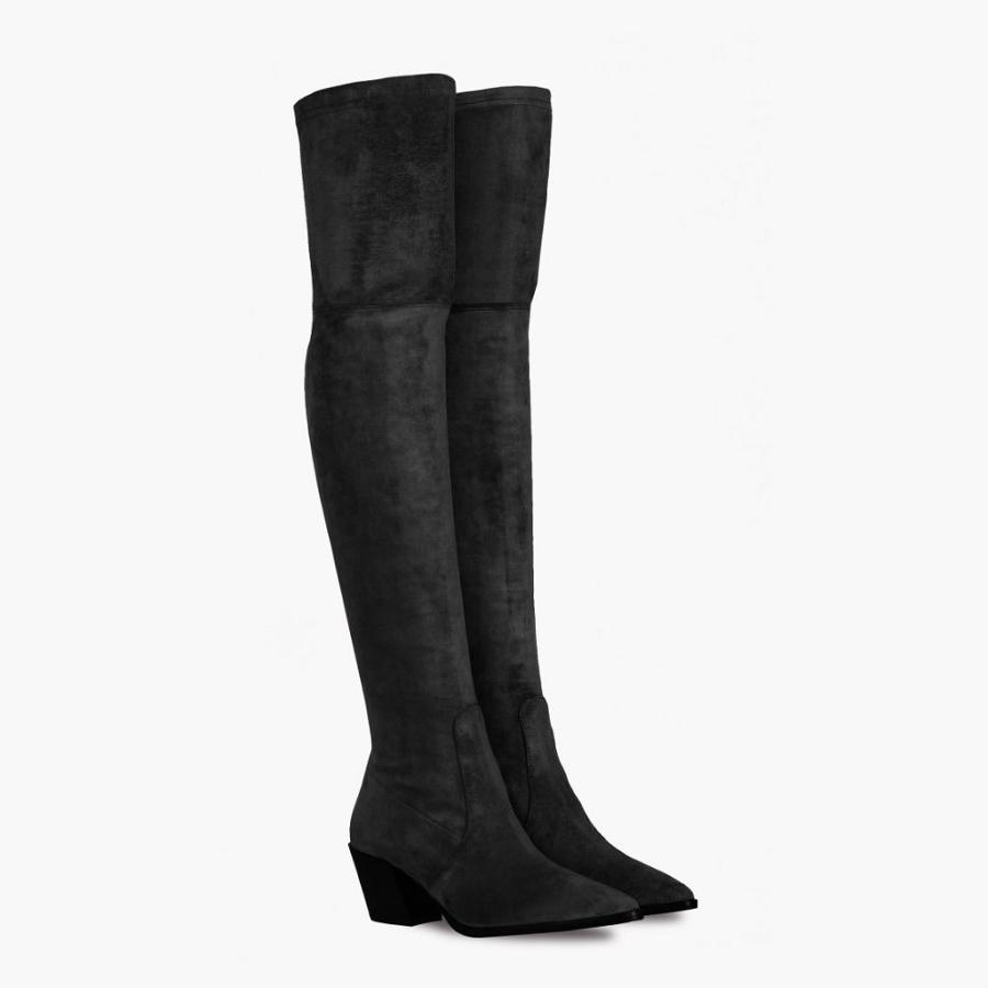 Thursday Boots Boots Tempest Wildleder Stöckelschuhe Damen Schwarz | CH187ILH