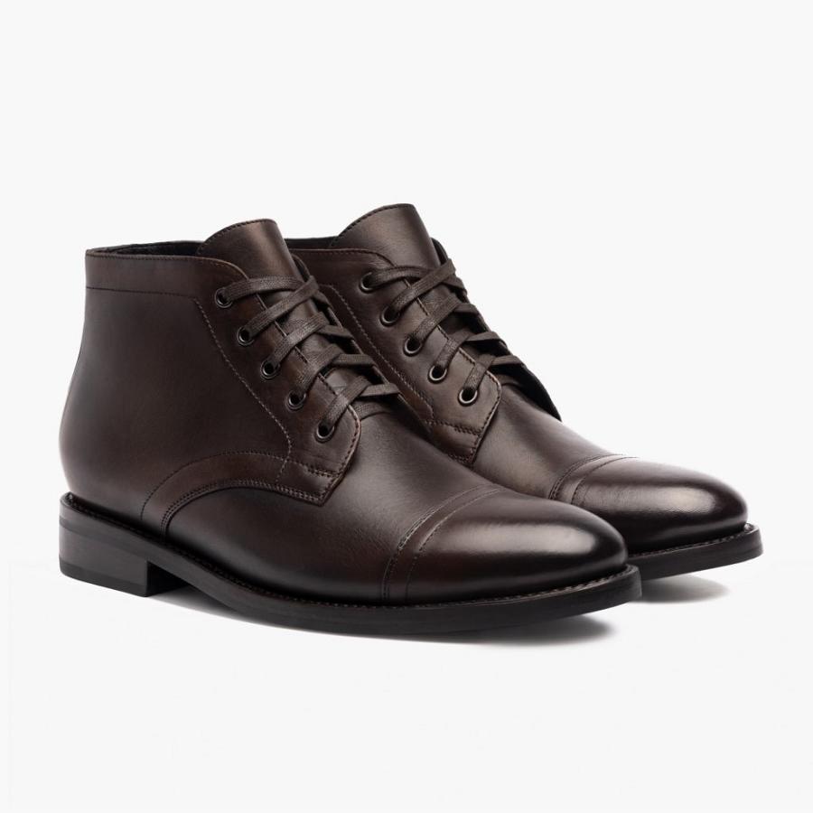 Thursday Boots Cadet Leder Chukka Stiefel Herren Schwarz Kaffee | CH76GSO