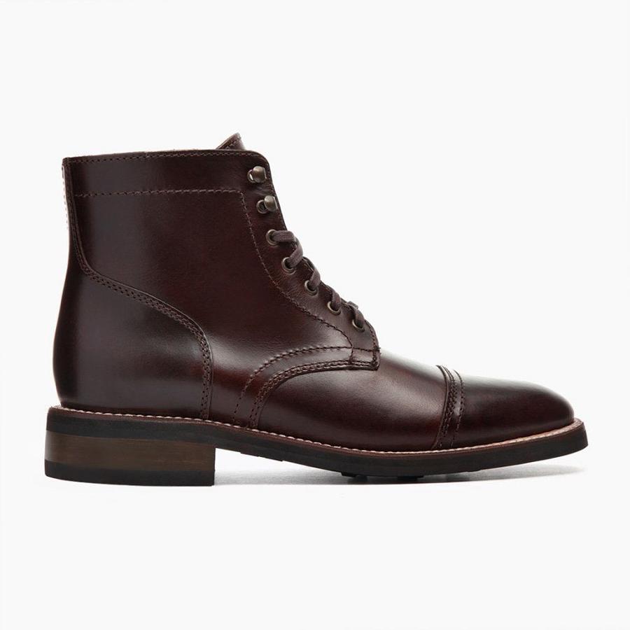 Thursday Boots Captain Leder Chukka Stiefel Herren Kaffee | CH73KOR