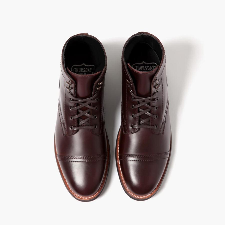 Thursday Boots Captain Leder Chukka Stiefel Herren Kaffee | CH73KOR