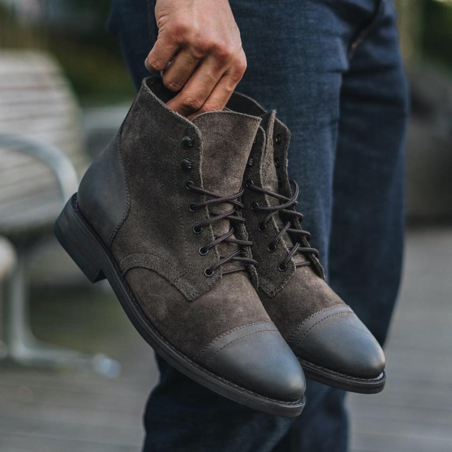 Thursday Boots Captain Leder Klassische Rugged & Resilient Stiefel Herren Olivgrün | CH390DFM48