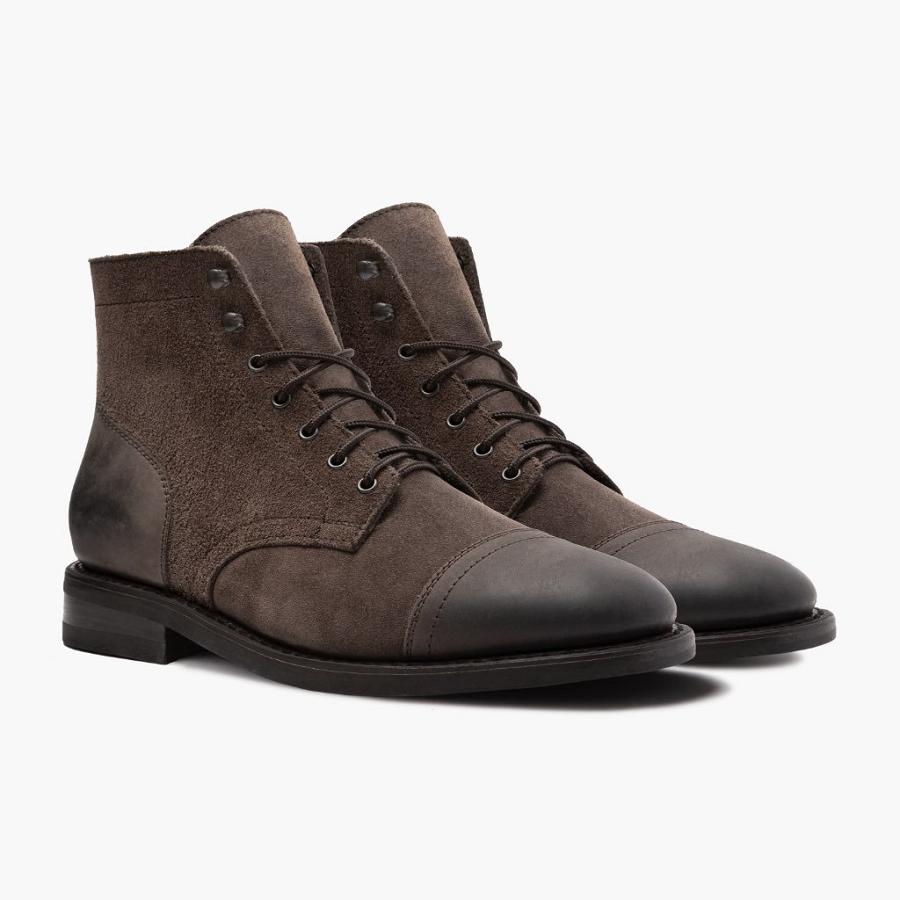 Thursday Boots Captain Leder Klassische Rugged & Resilient Stiefel Herren Olivgrün | CH390DFM48