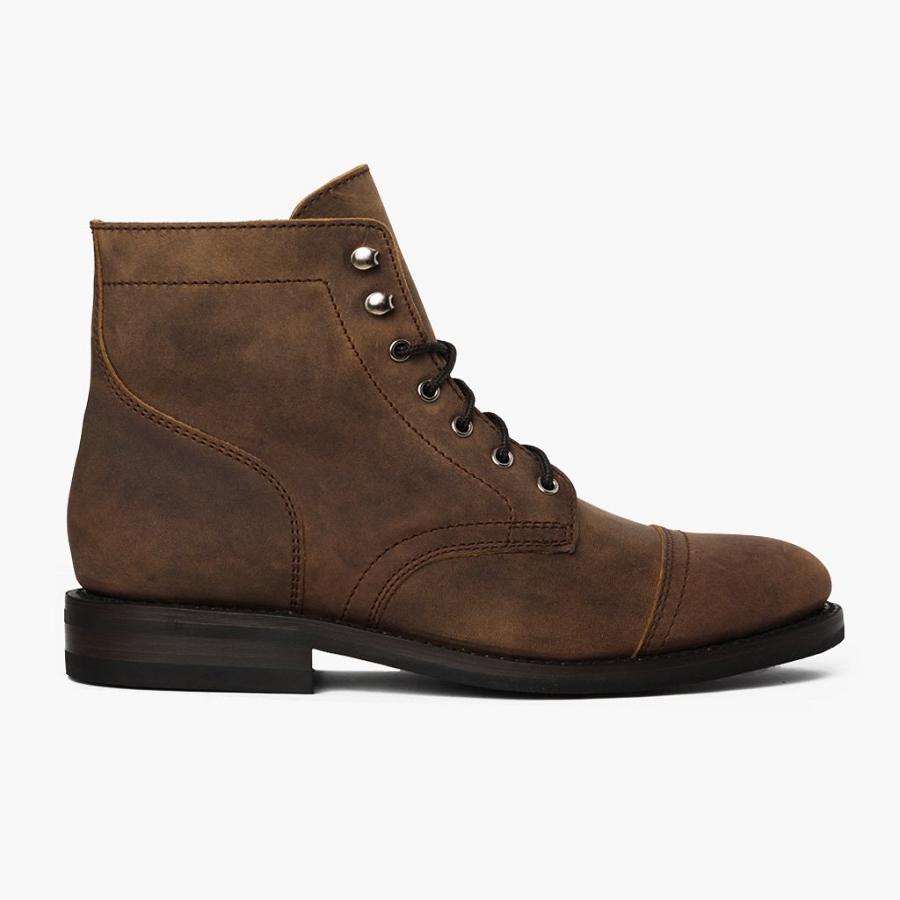 Thursday Boots Captain Leder Klassische Schnürstiefel Herren Braun | CH48JPQ