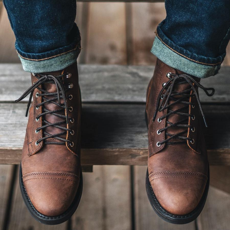 Thursday Boots Captain Leder Rugged & Resilient Stiefel Herren Braun Kaffee | CH390DFM42