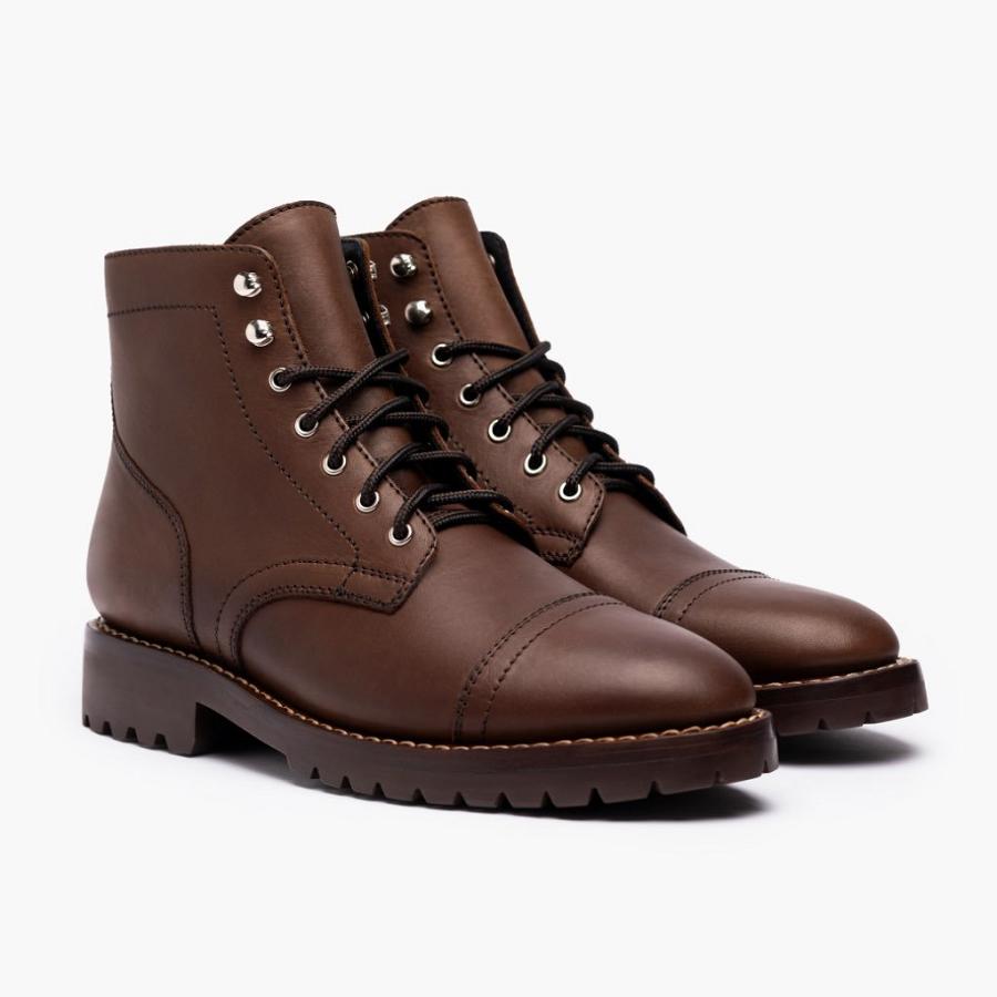 Thursday Boots Captain Leder Rugged & Resilient Stiefel Herren Kaffee | CH390DFM44