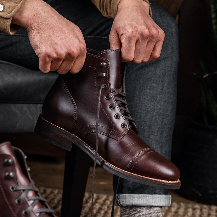 Thursday Boots Captain Leder Rugged & Resilient Stiefel Herren Bordeaux | CH390DFM45