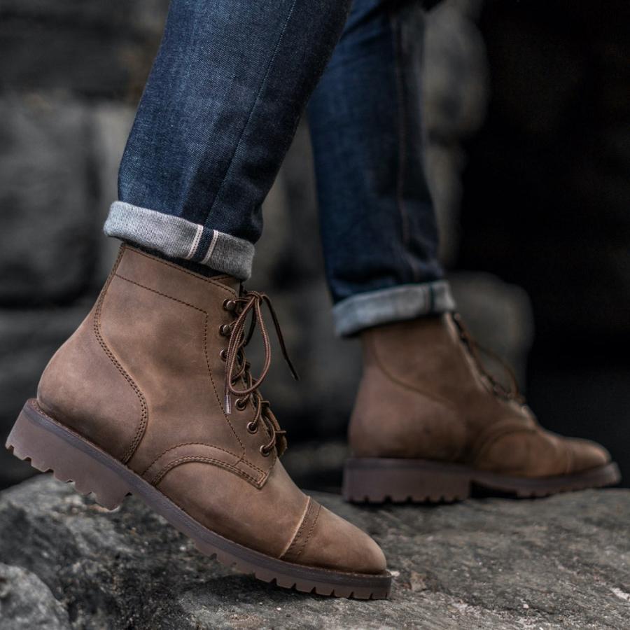 Thursday Boots Captain Leder Rugged & Resilient Stiefel Herren Braun | CH390DFM46