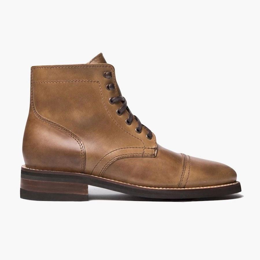 Thursday Boots Captain Leder Schnürstiefel Herren Braun | CH53CHL