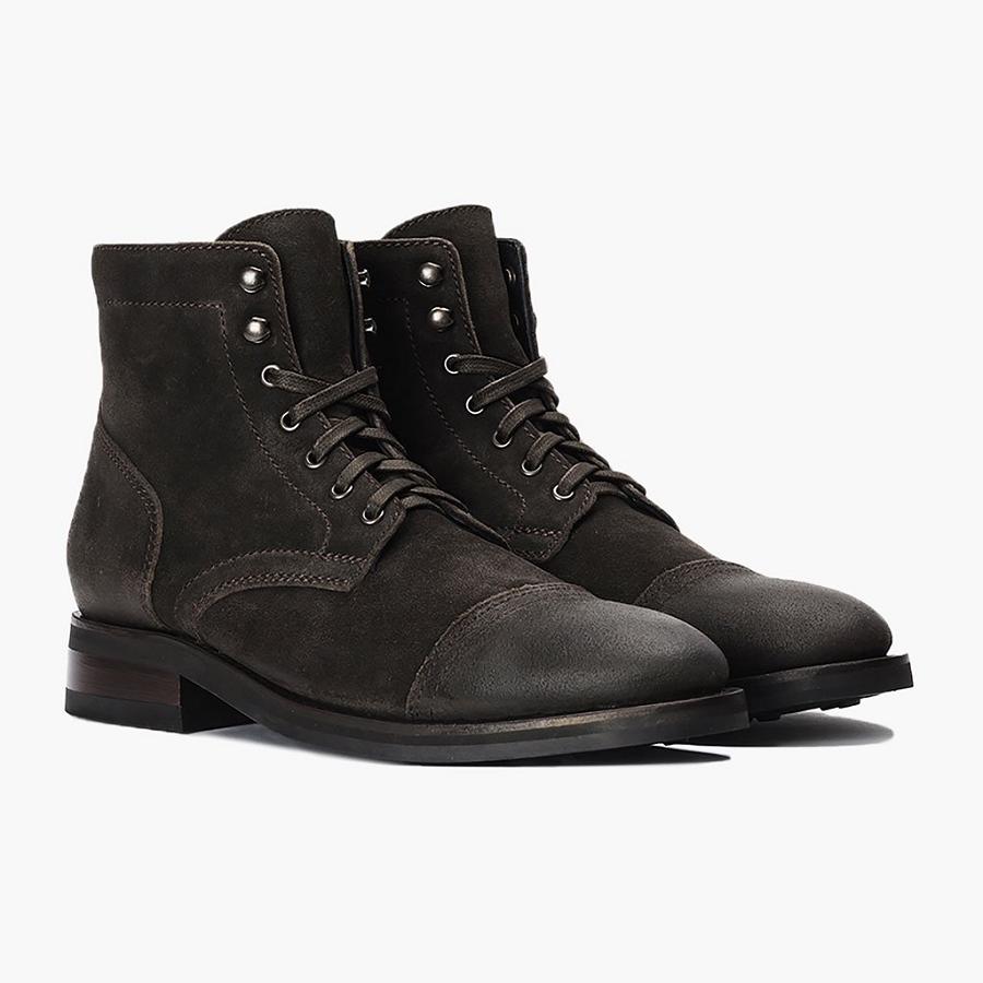 Thursday Boots Captain Wildleder Schnürstiefel Herren Olivgrün | CH422UZG