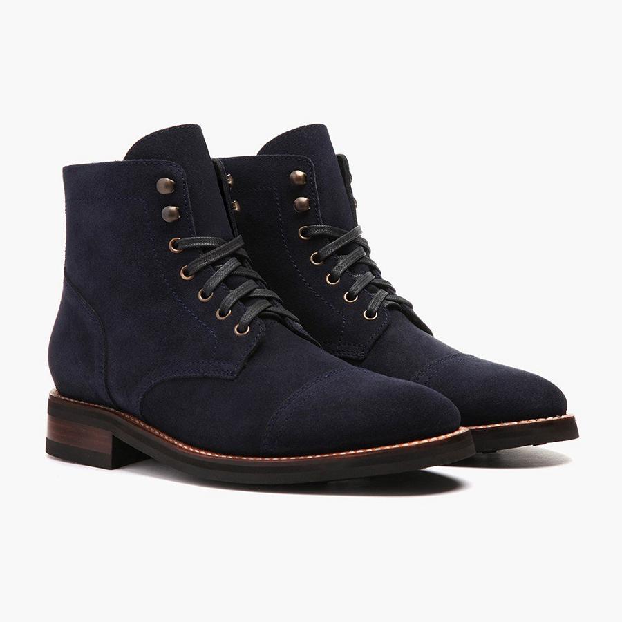 Thursday Boots Captain Wildleder Schnürstiefel Herren Blau | CH423YXF