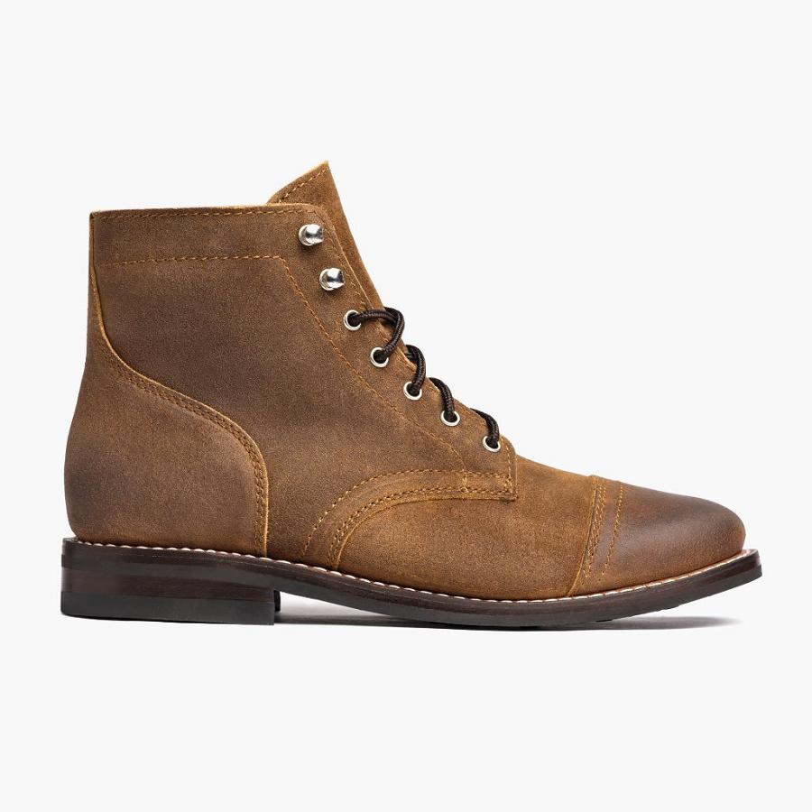 Thursday Boots Captain Wildleder Schnürstiefel Herren Braun | CH424TCE