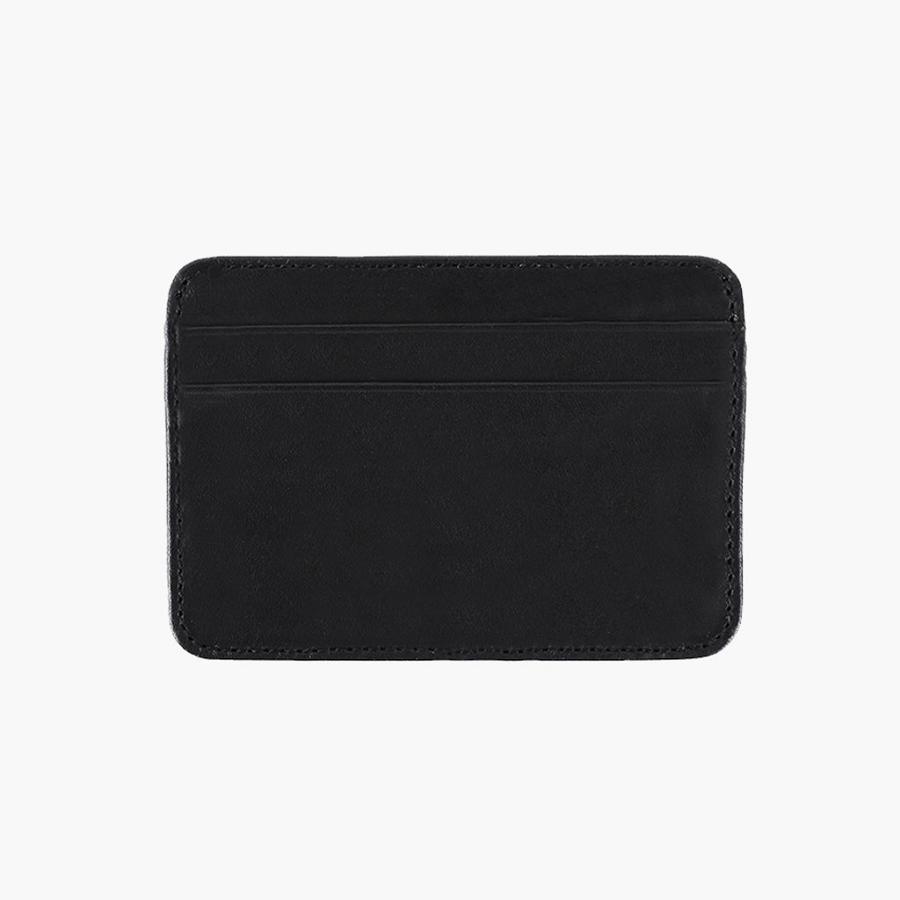 Thursday Boots Card Holder Leder Geldbörse Herren Schwarz | CH238OKI