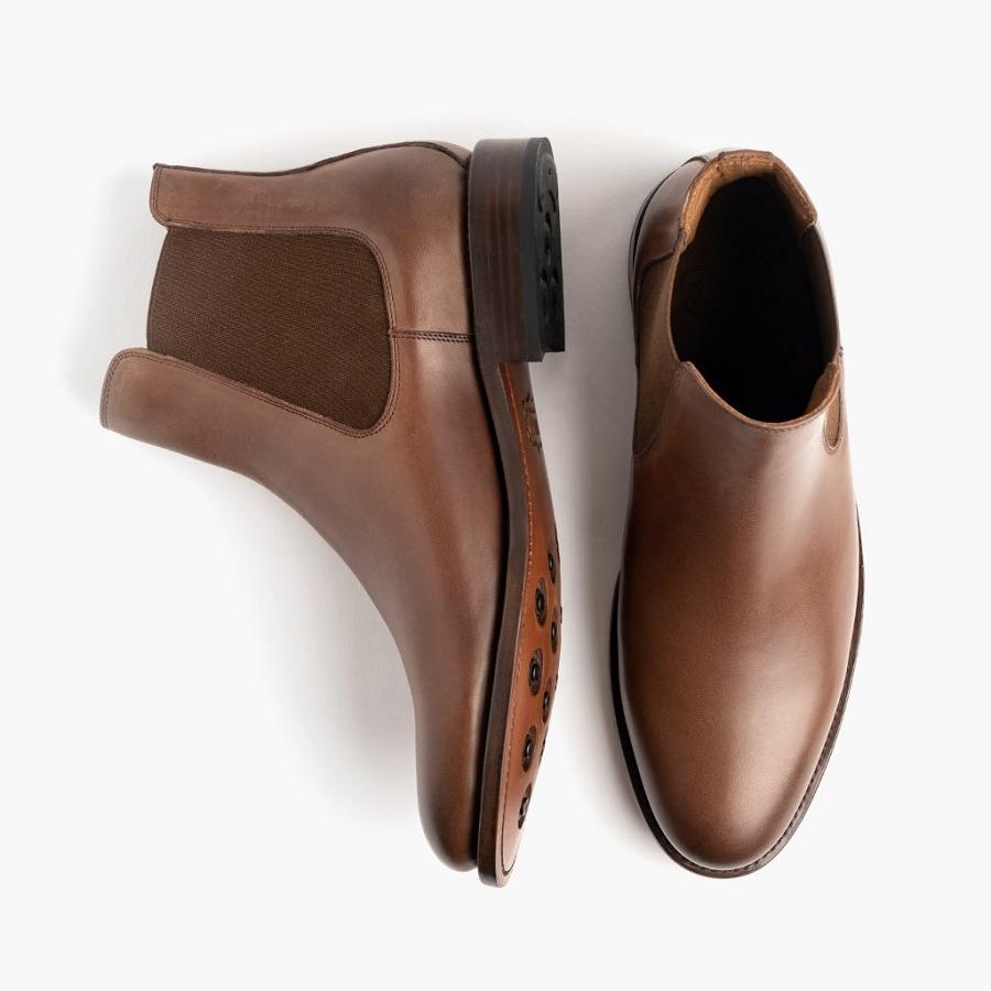 Thursday Boots Cavalier Leder Chelsea Boots Herren Braun | CH99KOR