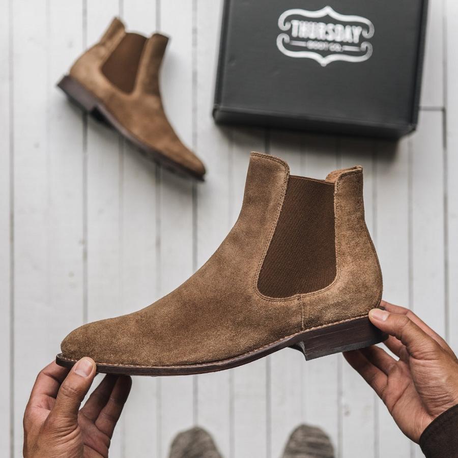 Thursday Boots Cavalier Wildleder Chelsea Boots Herren Braun | CH95CTV