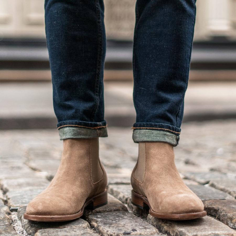 Thursday Boots Cavalier Wildleder Chelsea Boots Herren Khaki | CH97ZUT