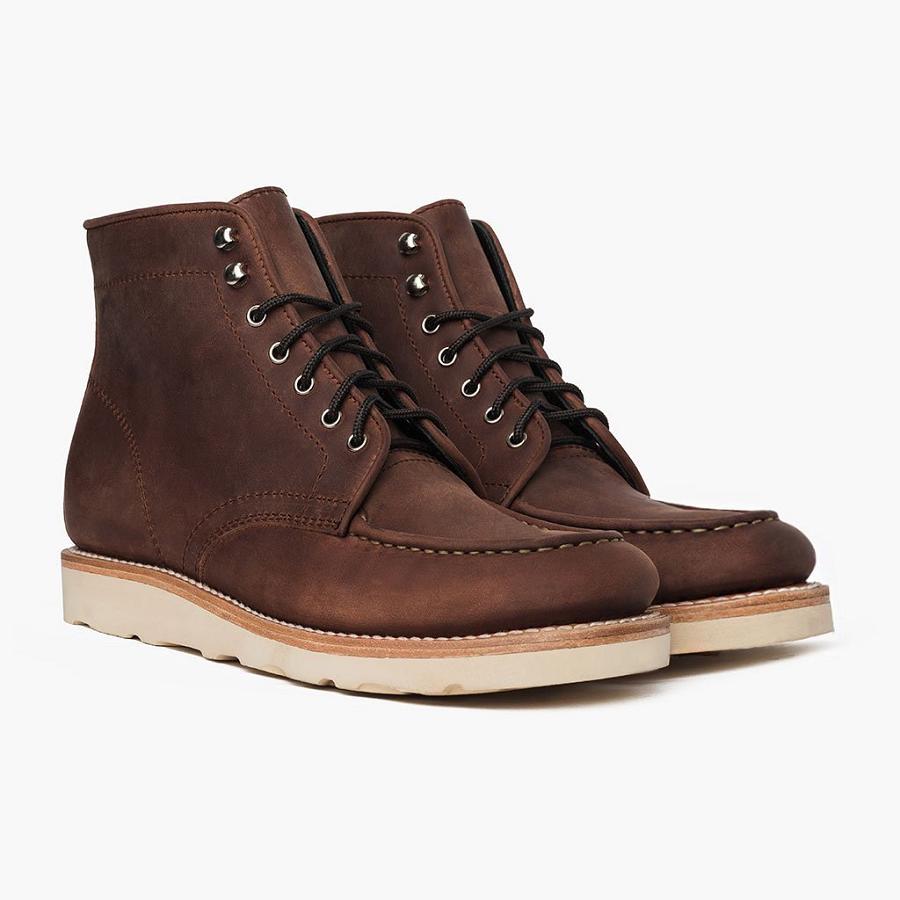 Thursday Boots Diplomat Leder Rugged & Resilient Stiefel Herren Kaffee | CH390DFM32