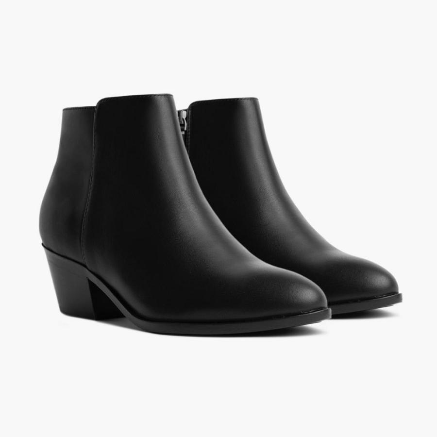 Thursday Boots Downtown Leder Stiefel Damen Schwarz | CH154GSO