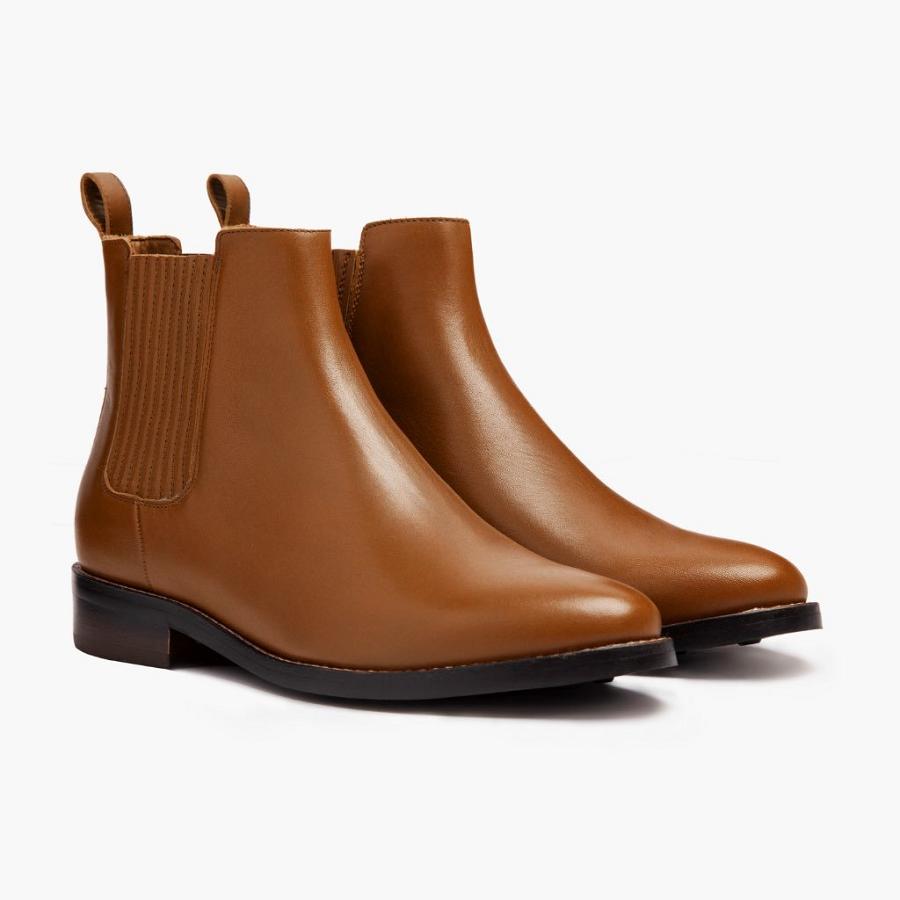 Thursday Boots Dreamer Leder Chelsea Boots Damen Braun | CH229KOR