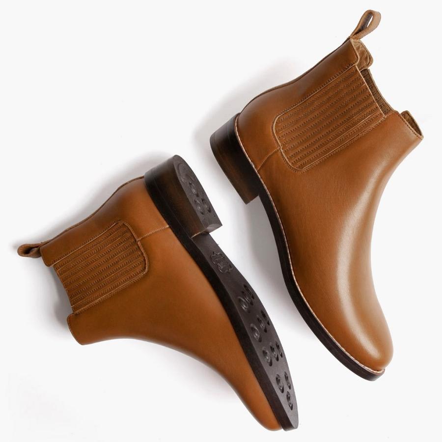 Thursday Boots Dreamer Leder Chelsea Boots Damen Braun | CH229KOR