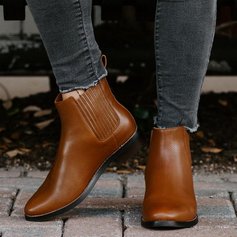 Thursday Boots Dreamer Leder Chelsea Boots Damen Braun | CH229KOR