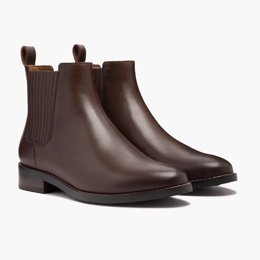 Thursday Boots Dreamer Leder Chelsea Boots Damen Schokolade | CH22JPQ