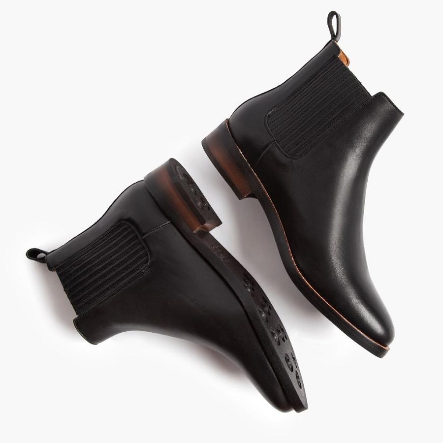 Thursday Boots Dreamer Leder Chelsea Boots Damen Schwarz | CH231HAP