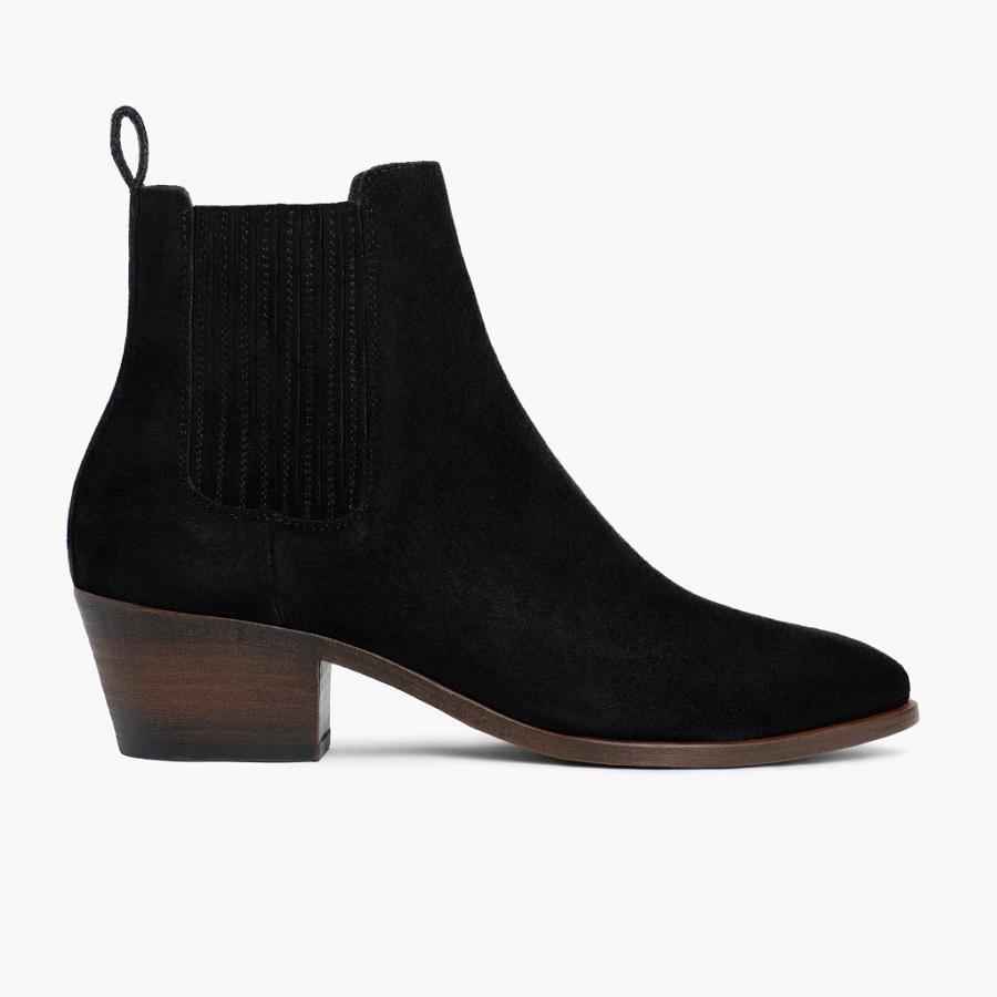 Thursday Boots Dreamer Wildleder Chelsea Boots Damen Schwarz | CH226XYU