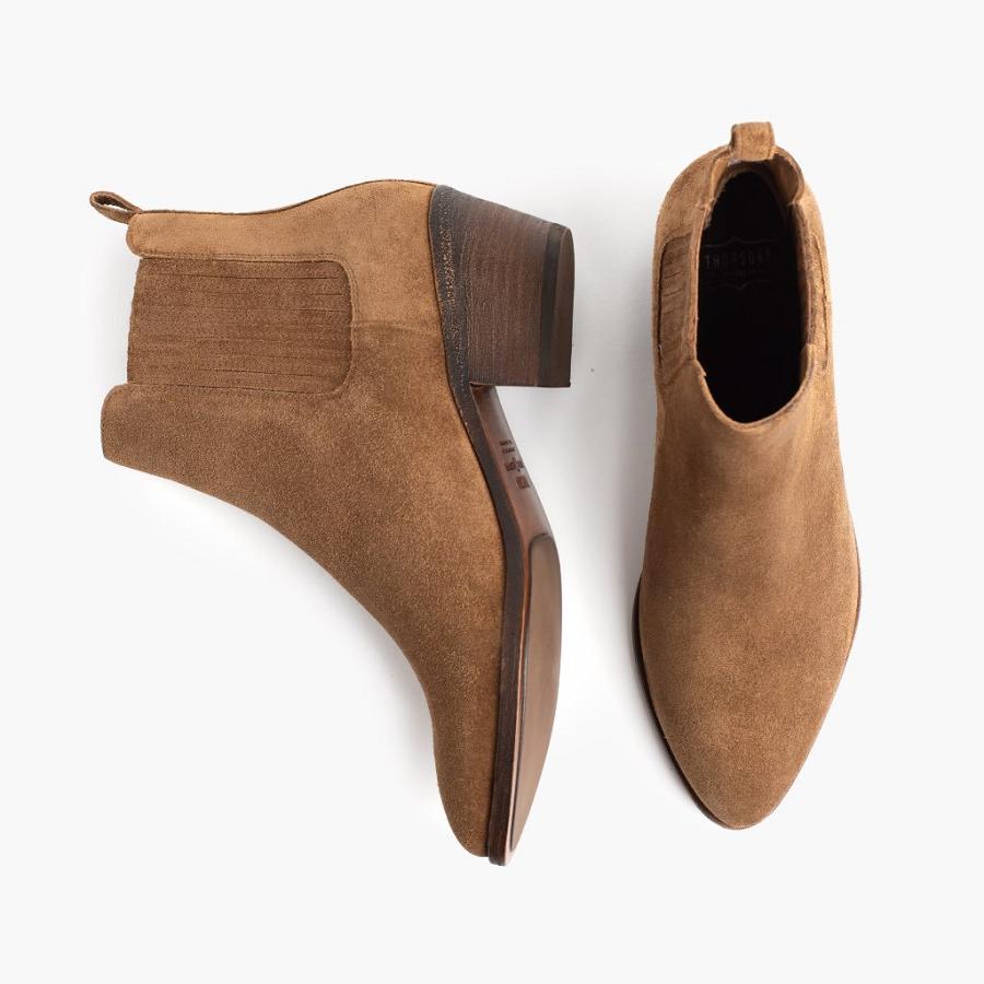 Thursday Boots Dreamer Wildleder Chelsea Boots Damen Braun | CH227ZUT