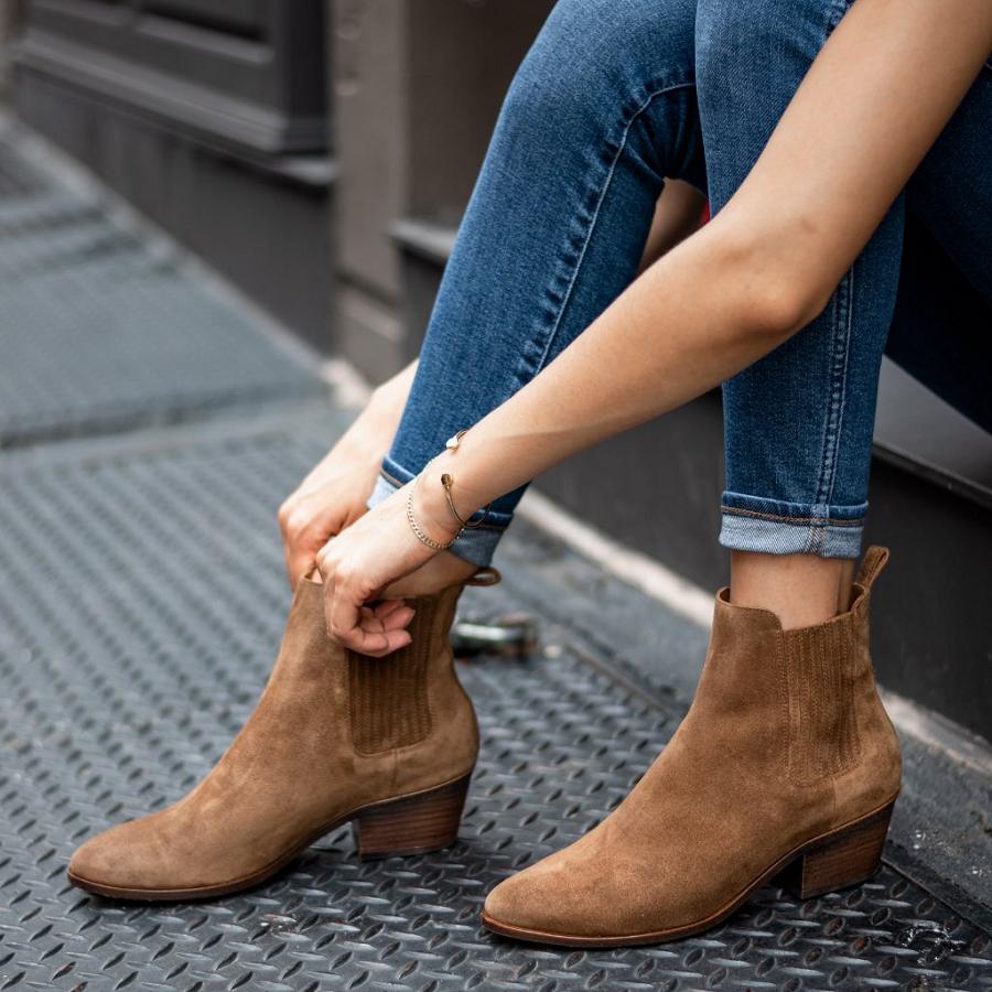 Thursday Boots Dreamer Wildleder Chelsea Boots Damen Braun | CH227ZUT