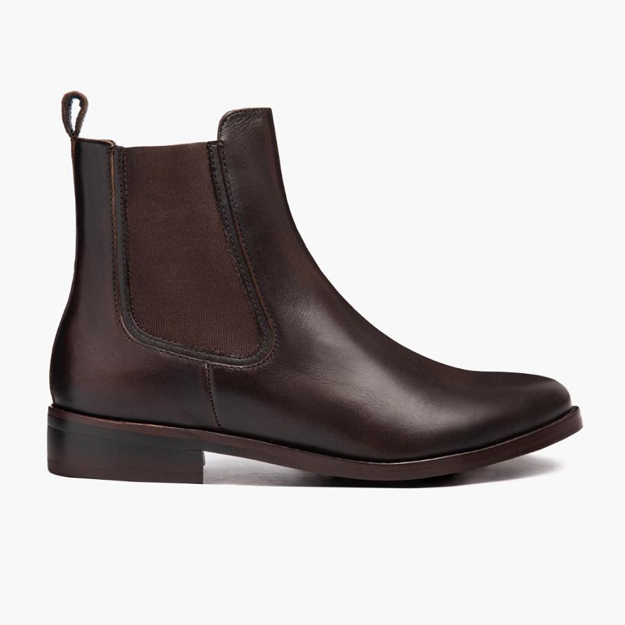 Thursday Boots Duchess Leder Chelsea Boots Damen Kaffee | CH224VRW