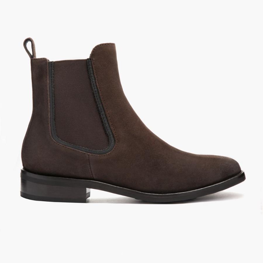 Thursday Boots Duchess Wildleder Chelsea Boots Damen Dunkelbraun | CH219WNB