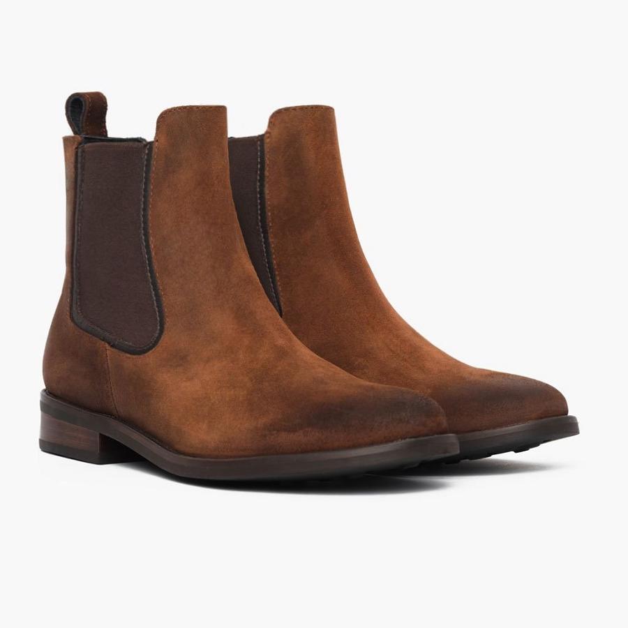 Thursday Boots Duchess Wildleder Chelsea Boots Damen Kaffee | CH222NWY