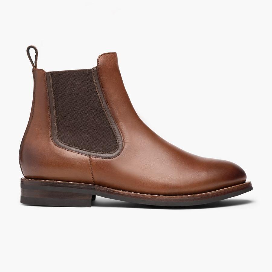 Thursday Boots Duke Leder Chelsea Boots Herren Braun | CH92NWY