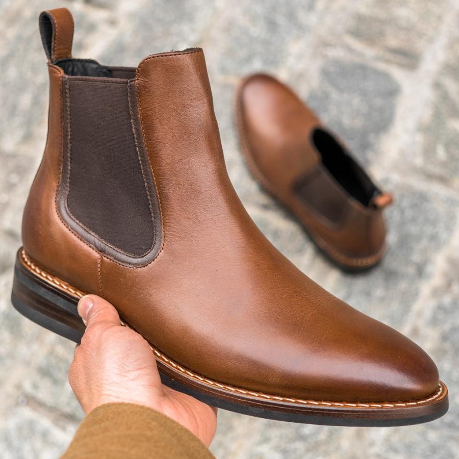 Thursday Boots Duke Leder Chelsea Boots Herren Braun | CH92NWY