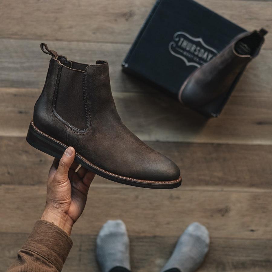 Thursday Boots Duke Wildleder Chelsea Boots Herren Kaffee | CH90QMA