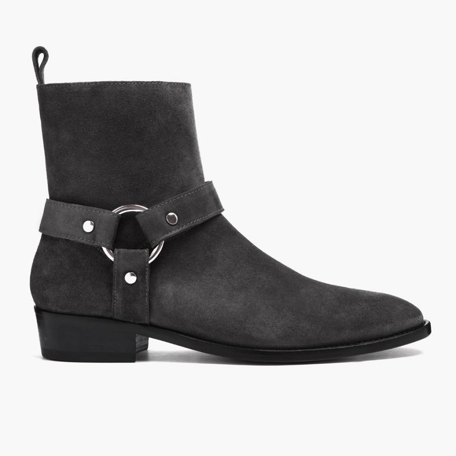 Thursday Boots Harness Wildleder Chelsea Boots Herren Grau | CH87RVD