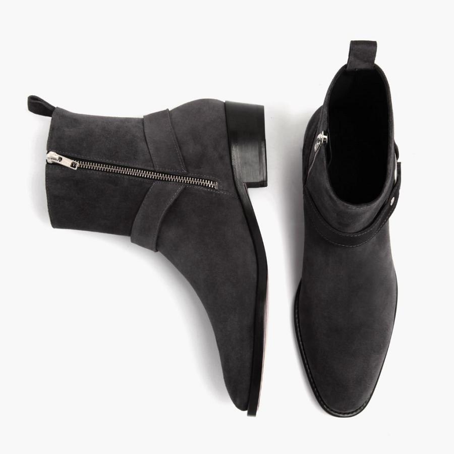 Thursday Boots Harness Wildleder Chelsea Boots Herren Grau | CH87RVD