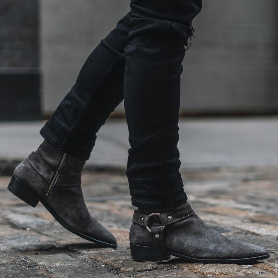 Thursday Boots Harness Wildleder Chelsea Boots Herren Grau | CH87RVD